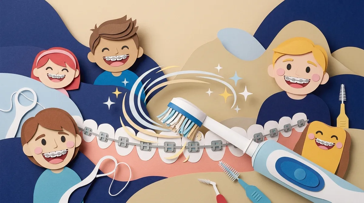how to use electric toothbrush with braces