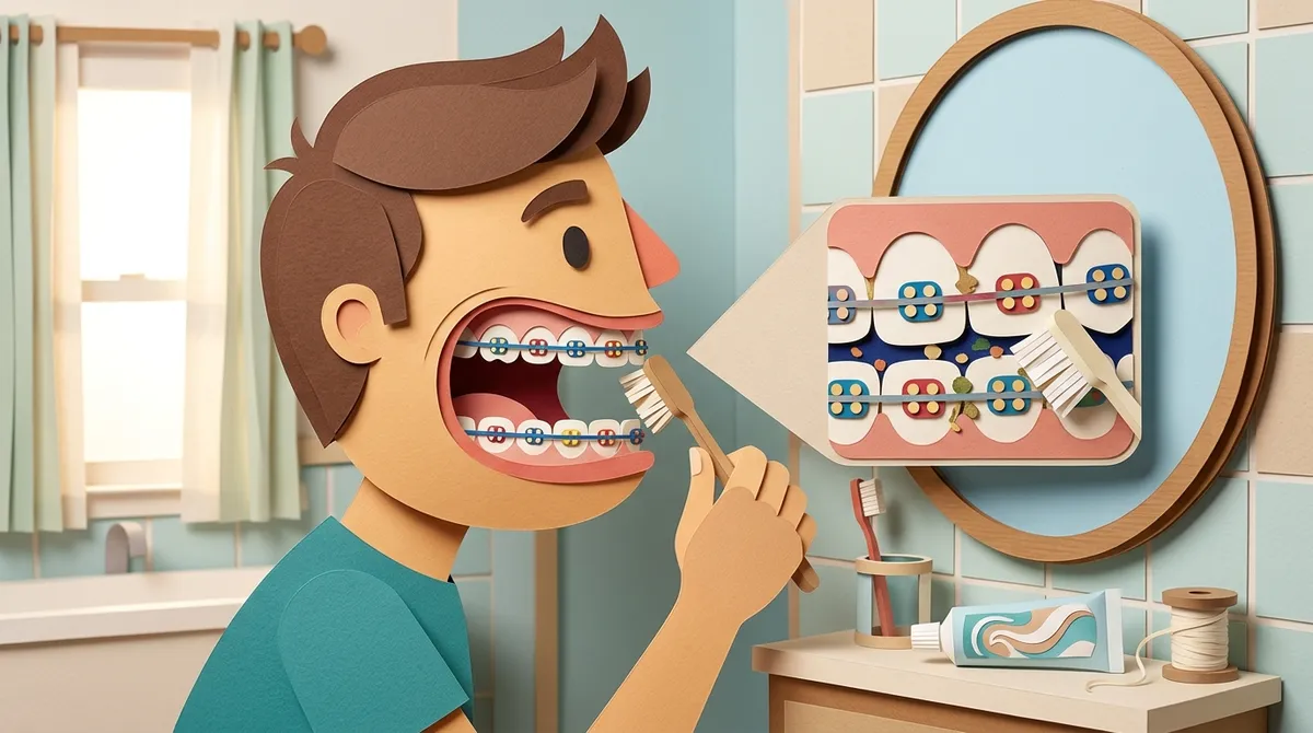 how to brush with braces