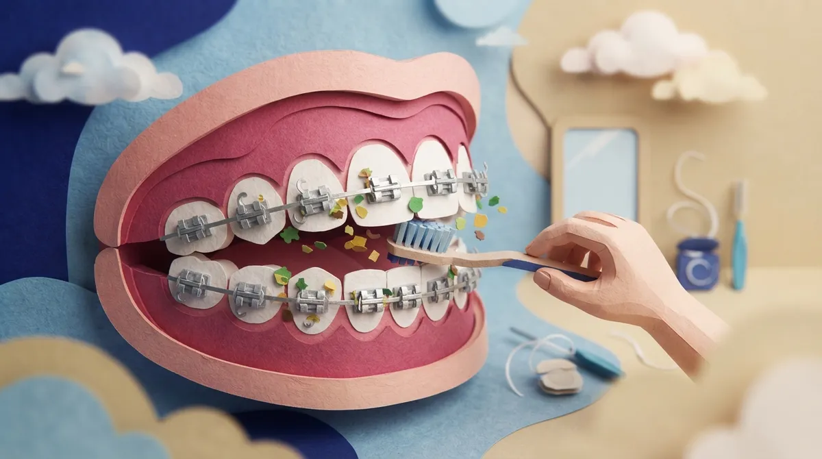 how to brush teeth properly with braces
