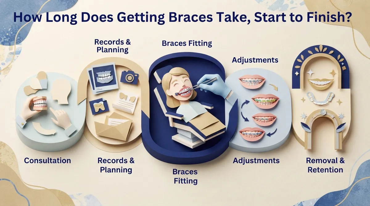 how long does getting braces take
