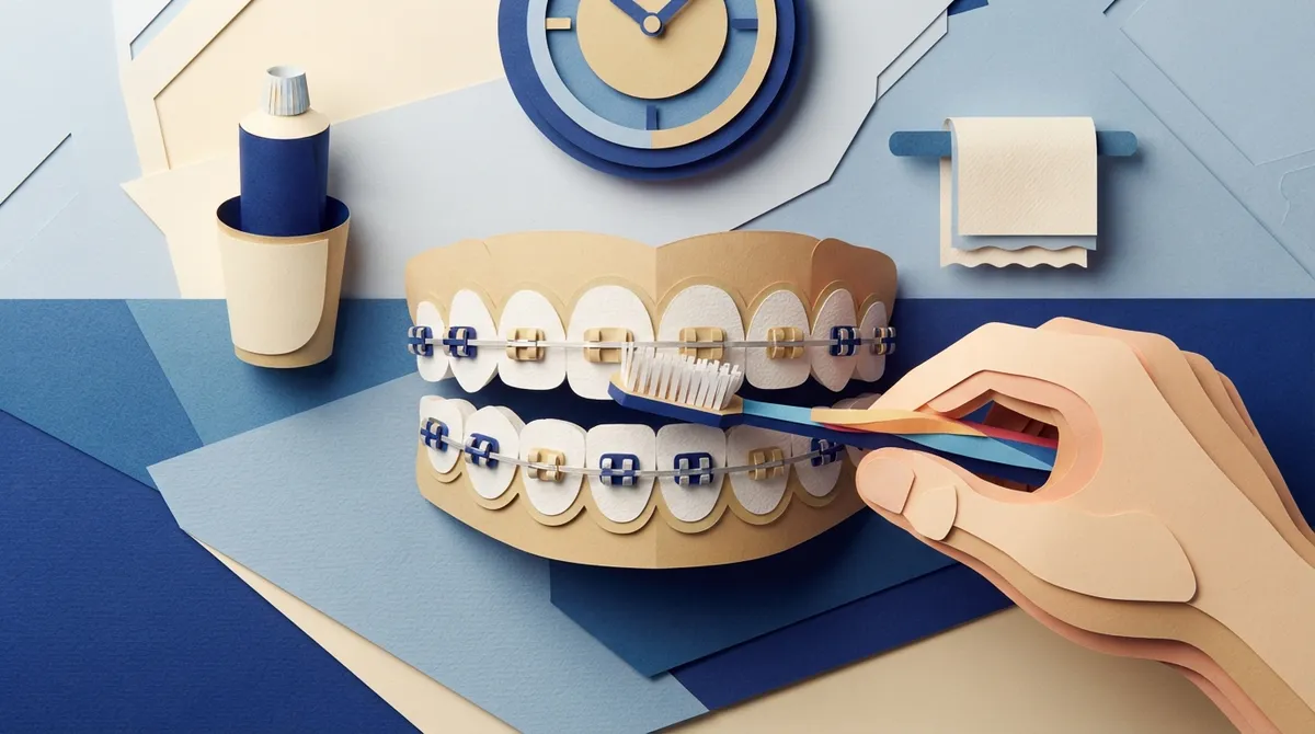 teeth cleaning with braces