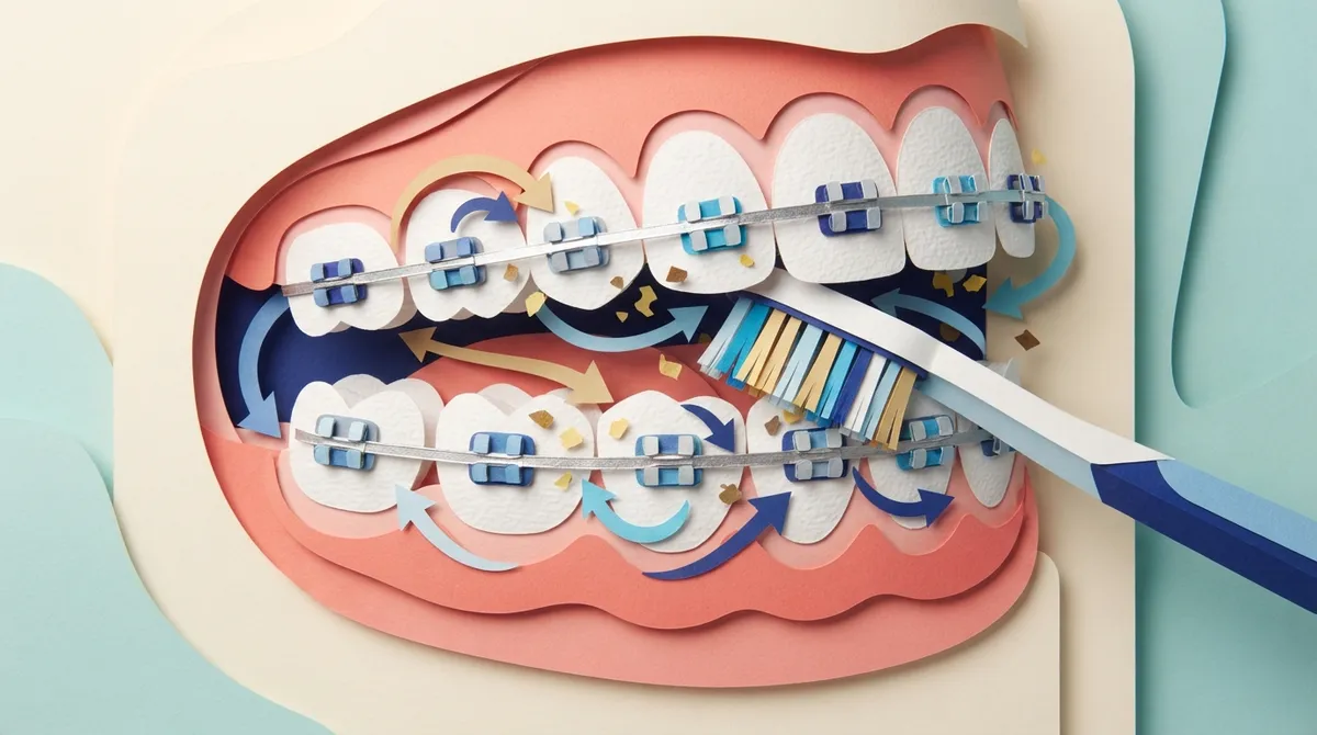 how to brush your teeth with braces