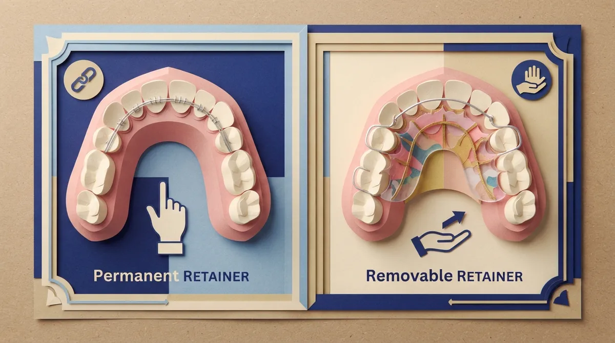 permanent retainer top teeth