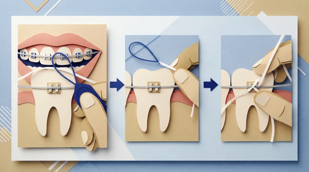 using a floss threader with braces