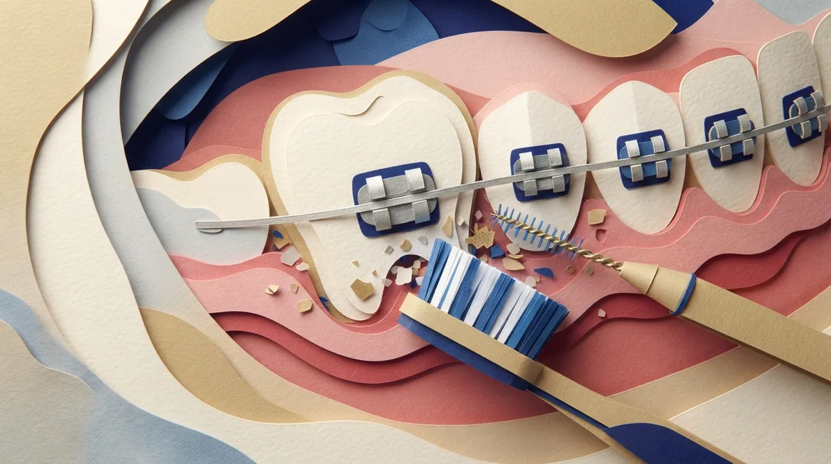 how to brush under braces
