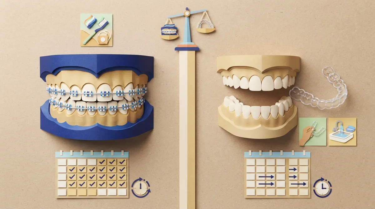comparing responsibilities with braces and aligners